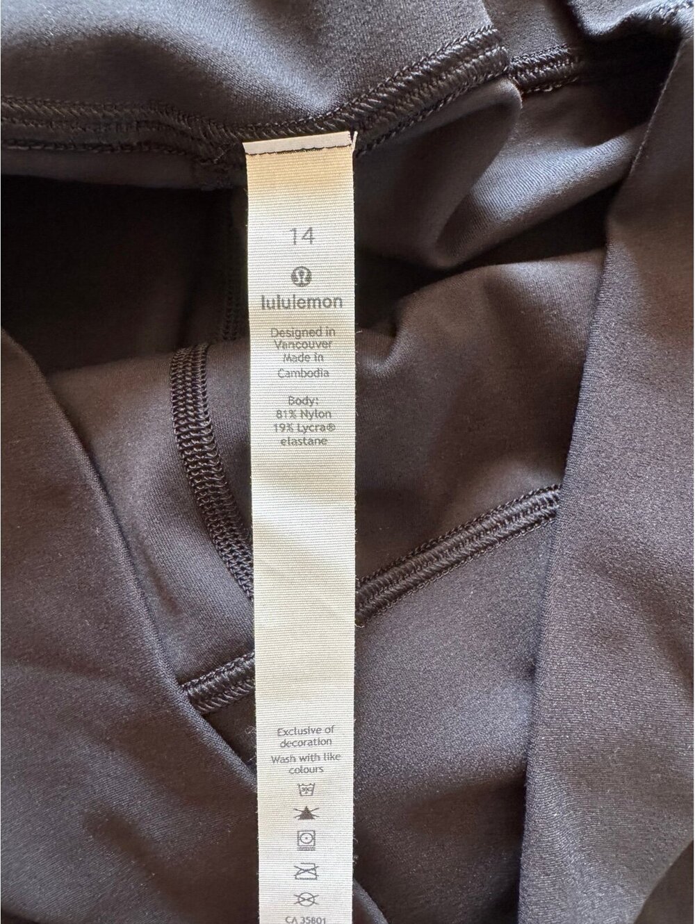 Lululemon Align High Rise 25” Black Size 14 NWT - Picture 6 of 7